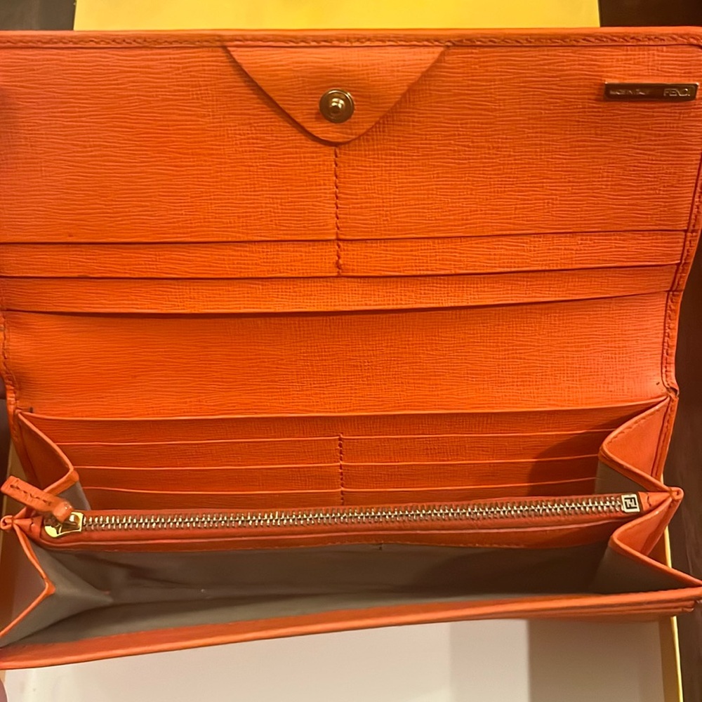 Fendi long wallet, orange - Picture 3 of 6